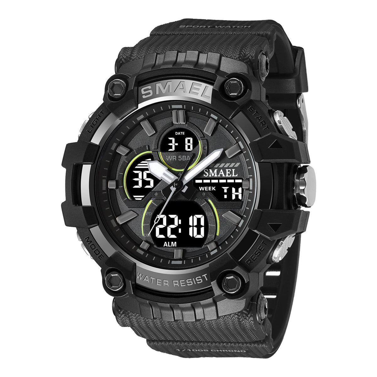 Double Display Digital Waterproof Luminous Men&