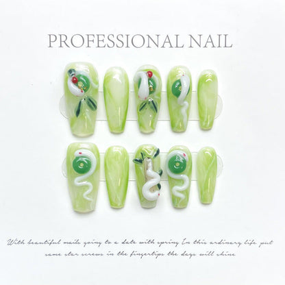 1023- Handmade press on nails fake nails removable