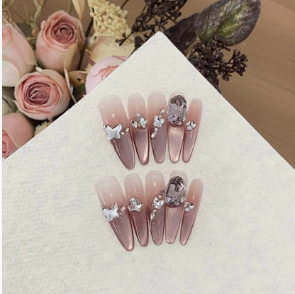 1033- Handmade press on nails fake nails removable
