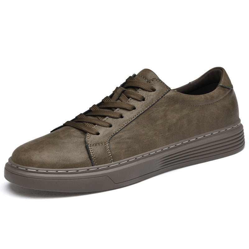 Plus Size Frosted Cowhide Board Shoes Men&