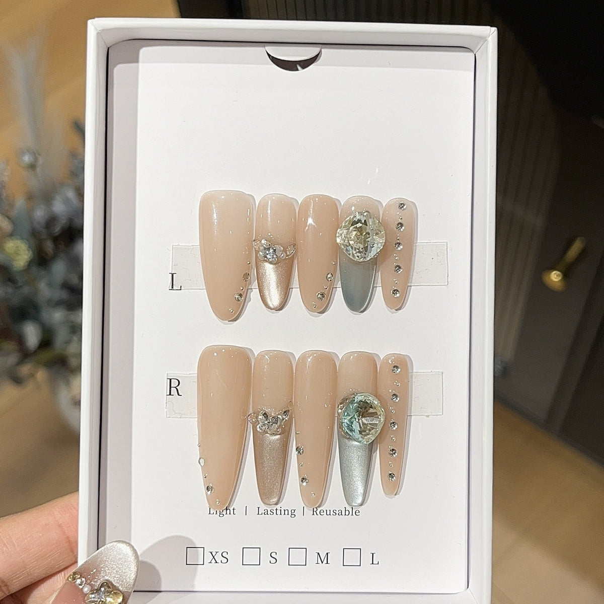 1034- Handmade press on nails fake nails removable