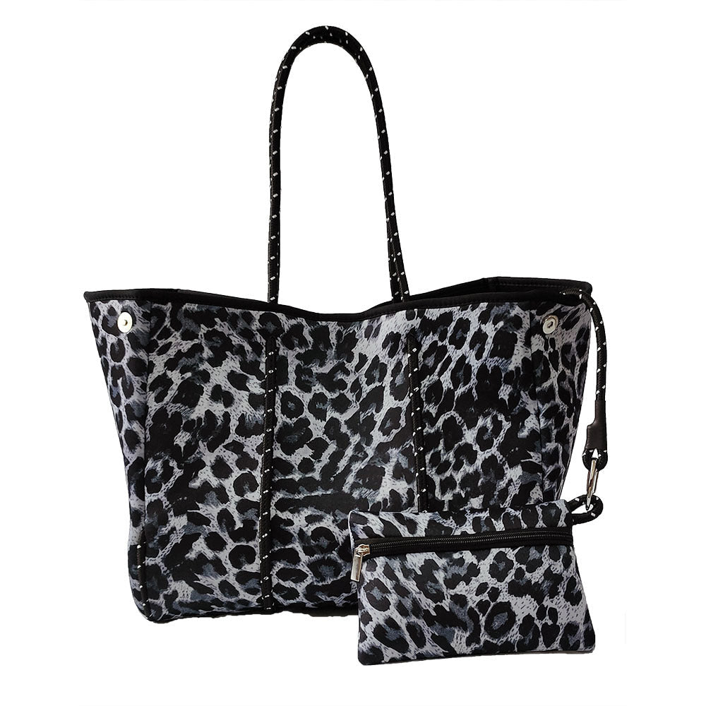 Neoprene Perforated Tote Set – Mother-Child Beach Bag, Water-Resistant Gym &amp; Swim Duffle