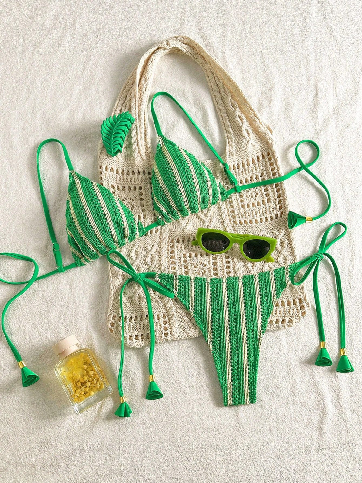 Bikini Set Special Multi color Double Strap Swimsuit Women&