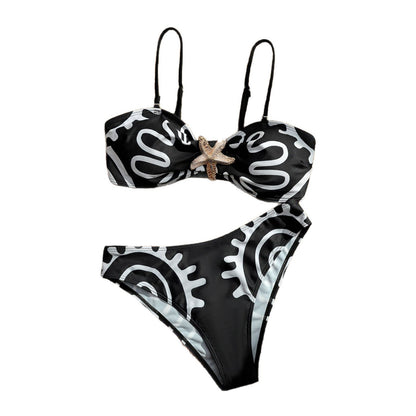 Sexy bikini print women&