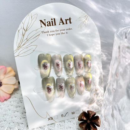 1032- Handmade press on nails fake nails removable