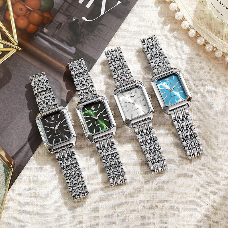 Fashion Simple Square Steel Strap Women&