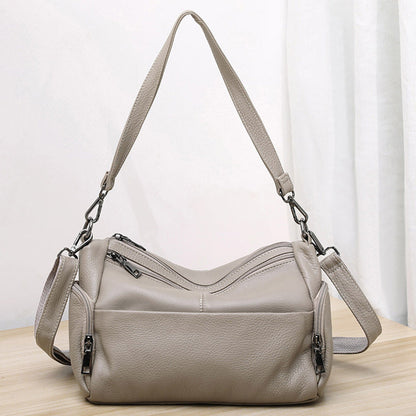 Elegant Genuine Leather Shoulder Bag – Stylish Crossbody &amp; Underarm Mommy Bag hobo
