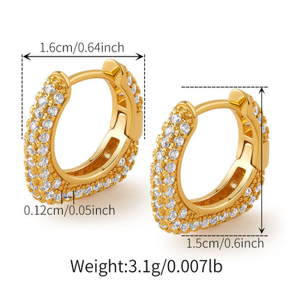 Vintage Zircon Ear Cuff Earring