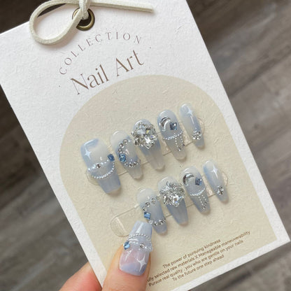 1022- Handmade press on nails fake nails removable
