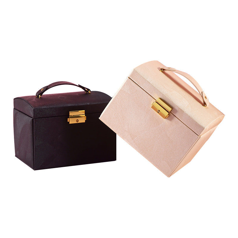 PU leather dustproof large capacity drawer jewelry box