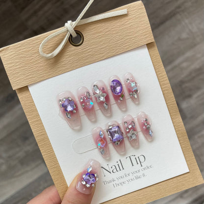 0938- Handmade press on nails fake nails removable