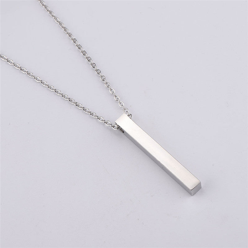 Geometric Bar Pendant Necklace