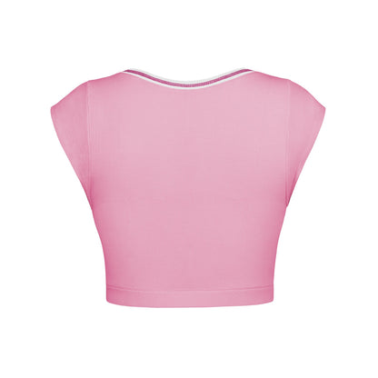 Slim Fit Ultra Short Sexy Spicy Girls Top Knitted Thread T-shirt