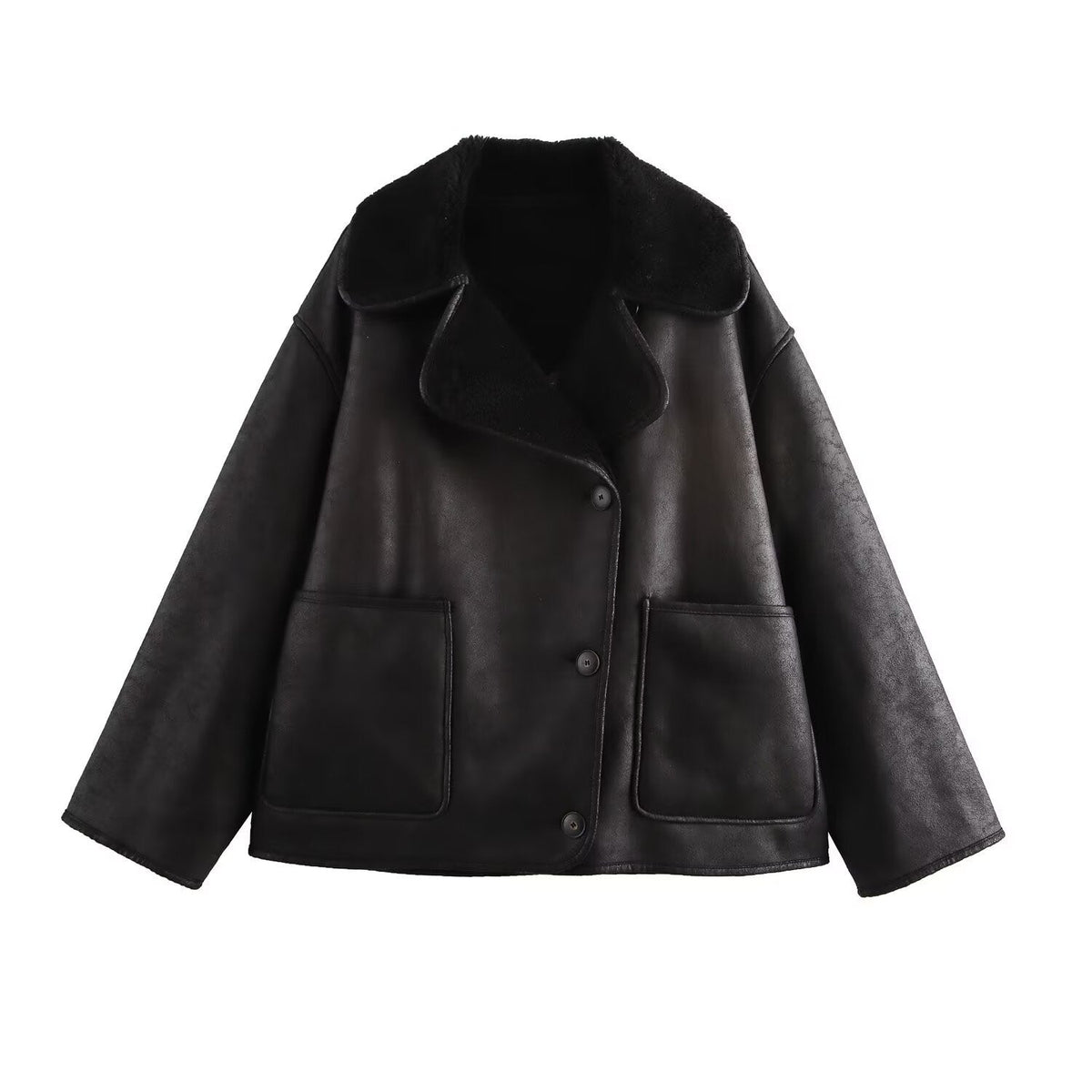 Reversible Fur &amp; Leather Jacket
