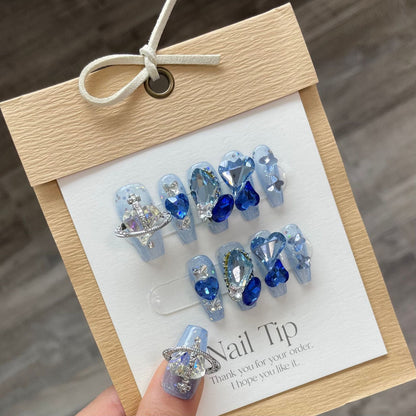 1022- Handmade press on nails fake nails removable