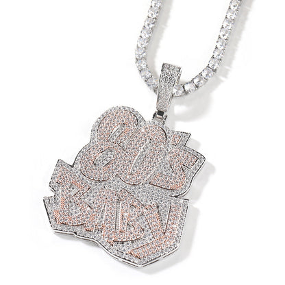 80Sbaby hip-hop diamond necklace