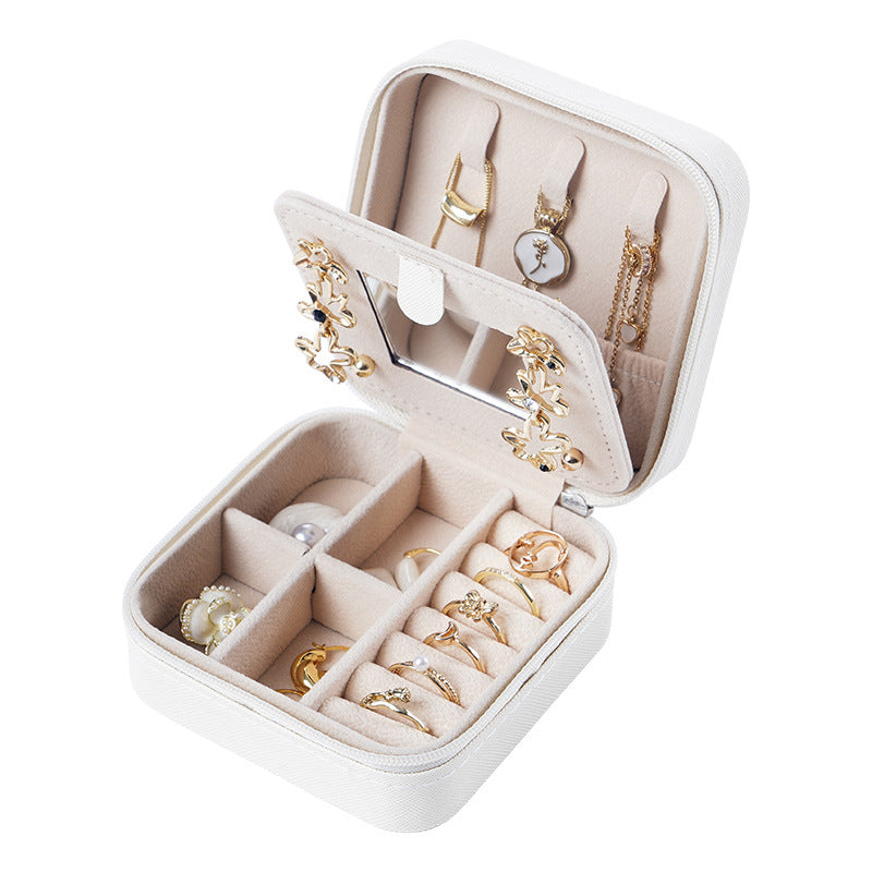 Mirror jewelry storage box for women
