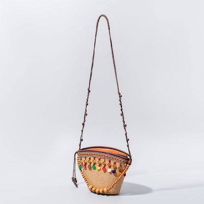 Holiday small straw bag, shoulder bag women&