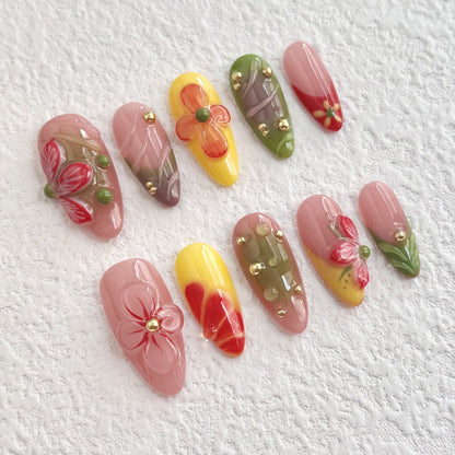 0983- Handmade press on nails fake nails removable