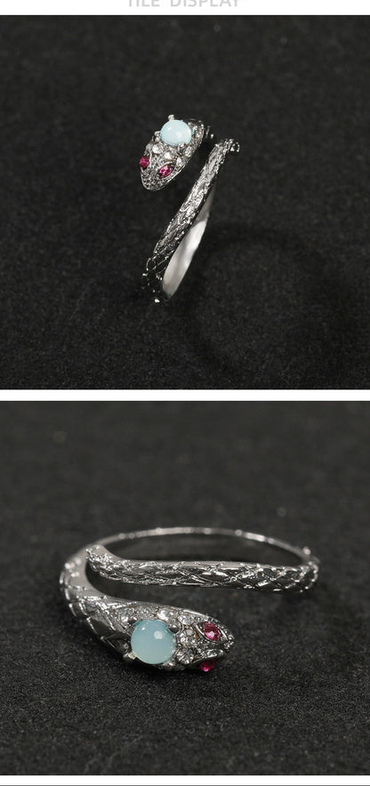 Zircon snake open ring