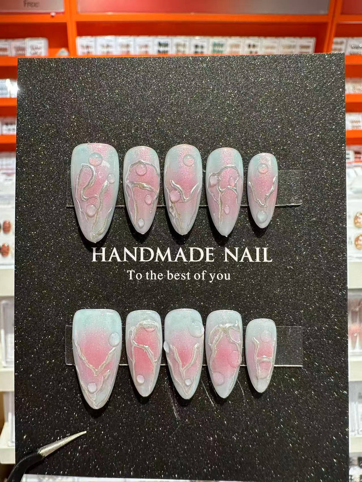 Christmas handmade nail wear temperament gentle nail art nail patch