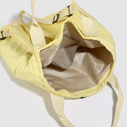 Yellow Drawstring Backpack Purse – Travel Large Capacity Backpack for Students Shoulder Handbag