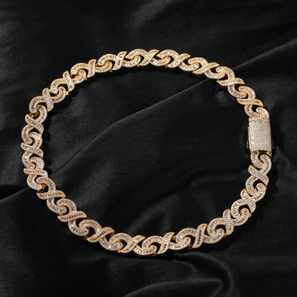 15mm Diamond Geometric Infinity Cuban Chain