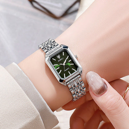 Fashion Simple Square Steel Strap Women&