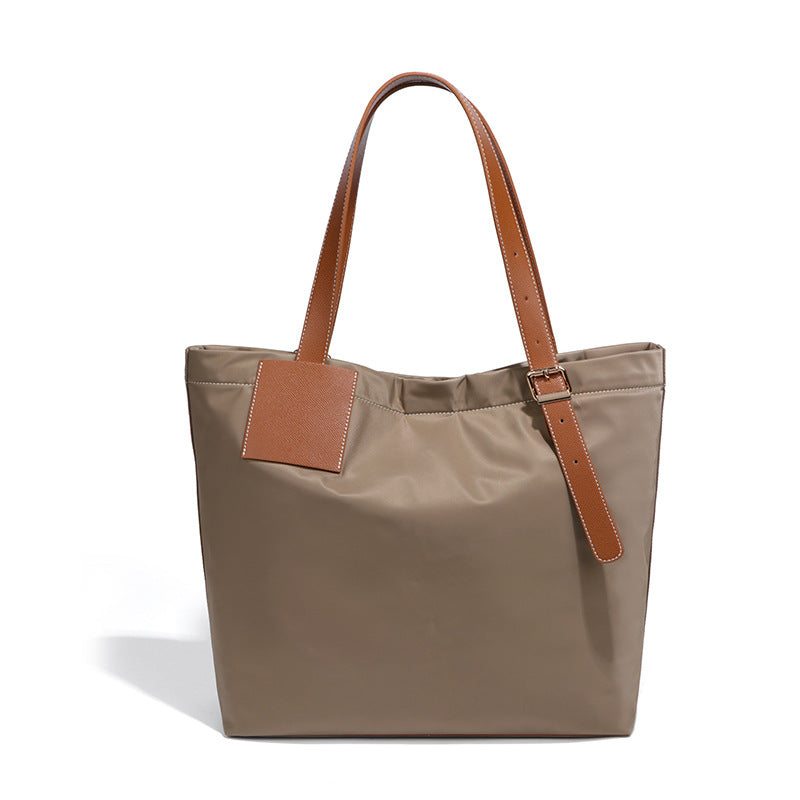 Stylish Nylon Cloth Tote Bag - Casual Solid Color Mommy Bag for Travel &amp; Everyday Versatility