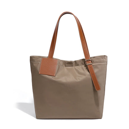 Stylish Nylon Cloth Tote Bag - Casual Solid Color Mommy Bag for Travel &amp; Everyday Versatility