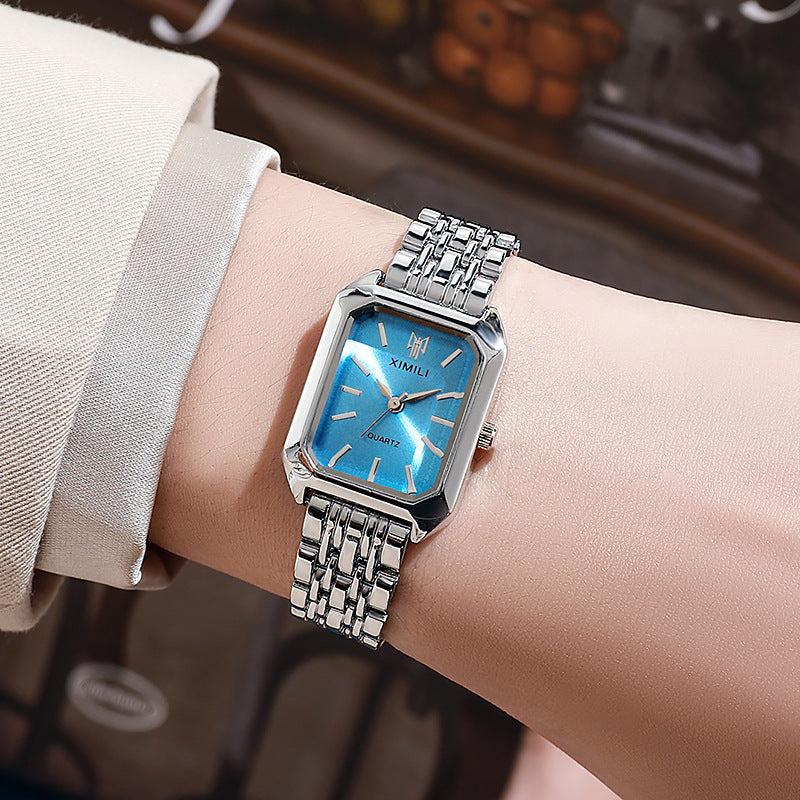 Fashion Simple Square Steel Strap Women&