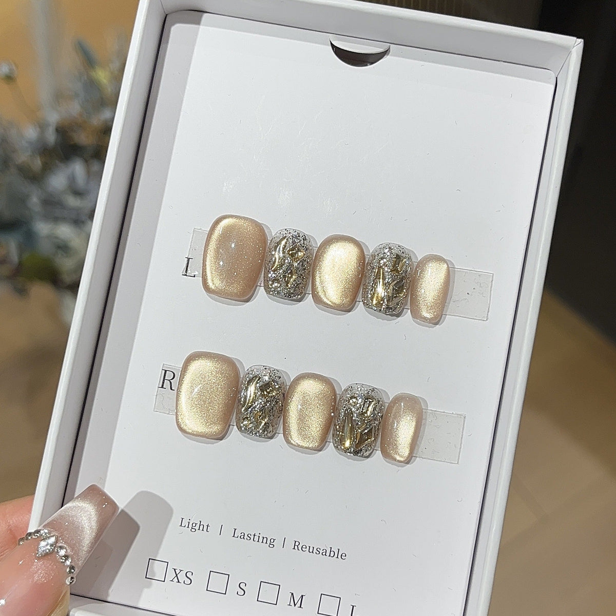 1034- Handmade press on nails fake nails removable