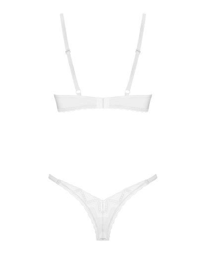 Obsessive Alissium Sheer Demi Bra &amp; Thong Panty