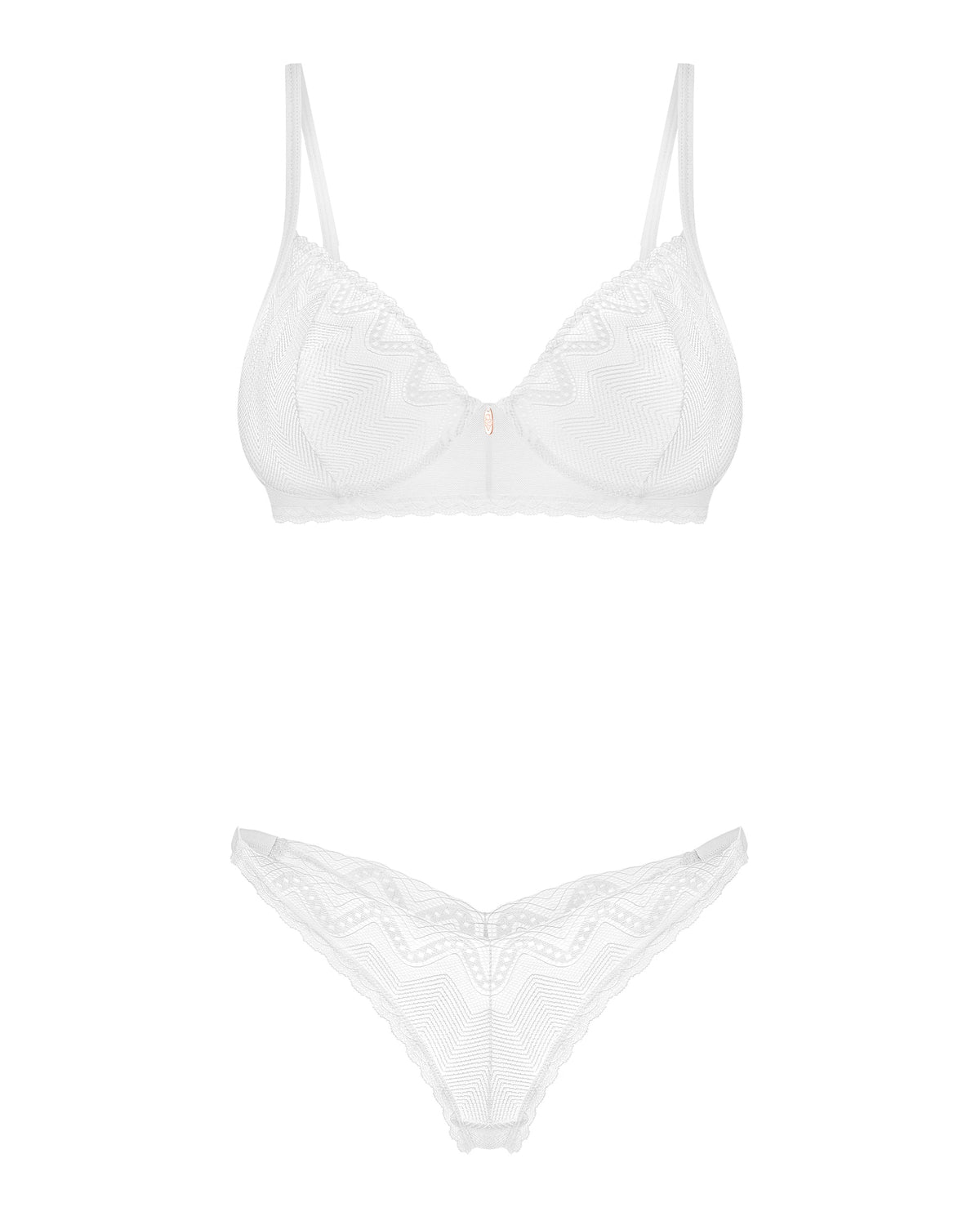Obsessive Alissium Sheer Demi Bra &amp; Thong Panty
