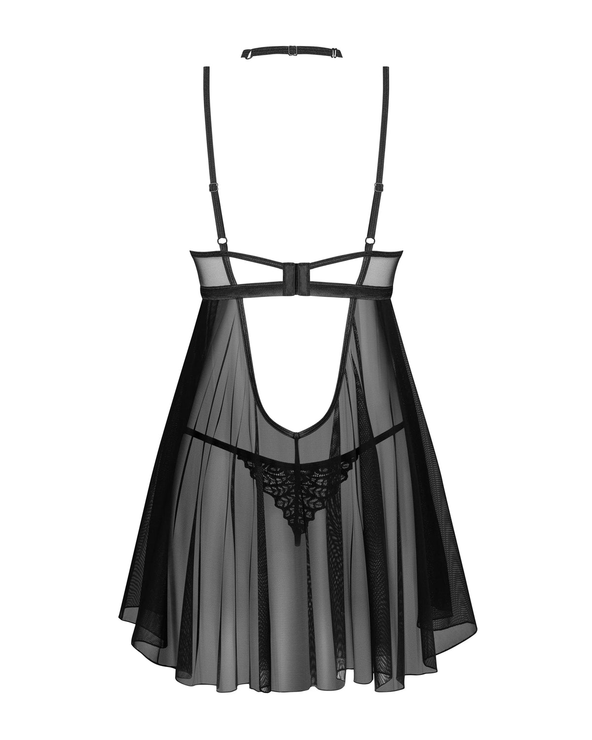 Obsessive Donarella Sheer Mesh Babydoll &amp; String Panty