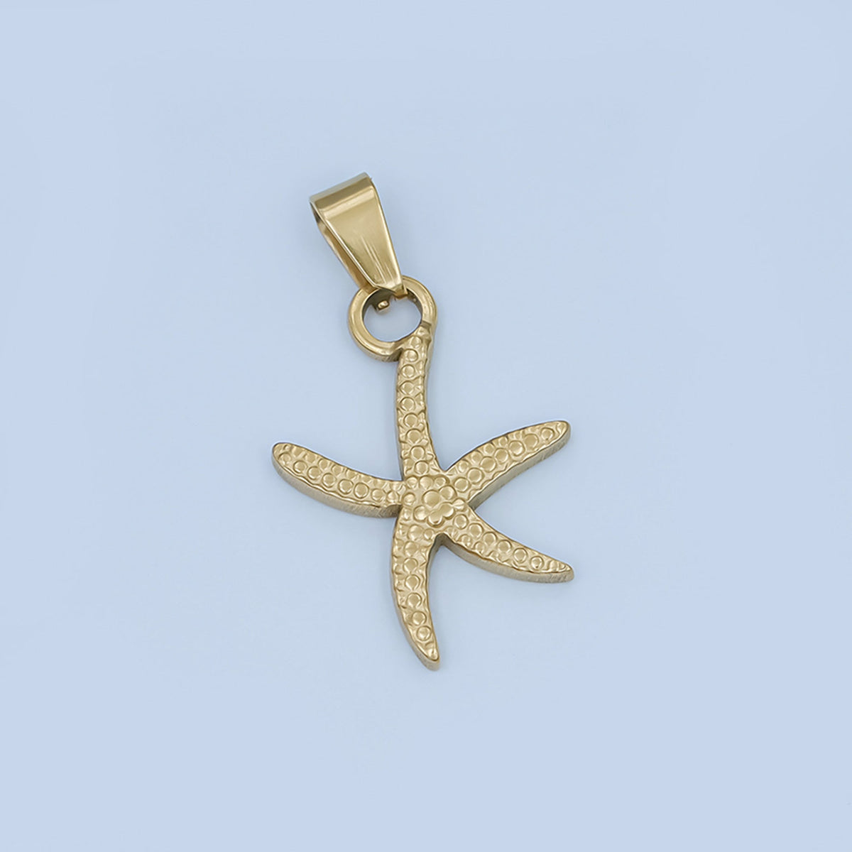 Stainless Steel 22.3mm Dotted Starfish Ocean Sea Animal Pendant | P-799