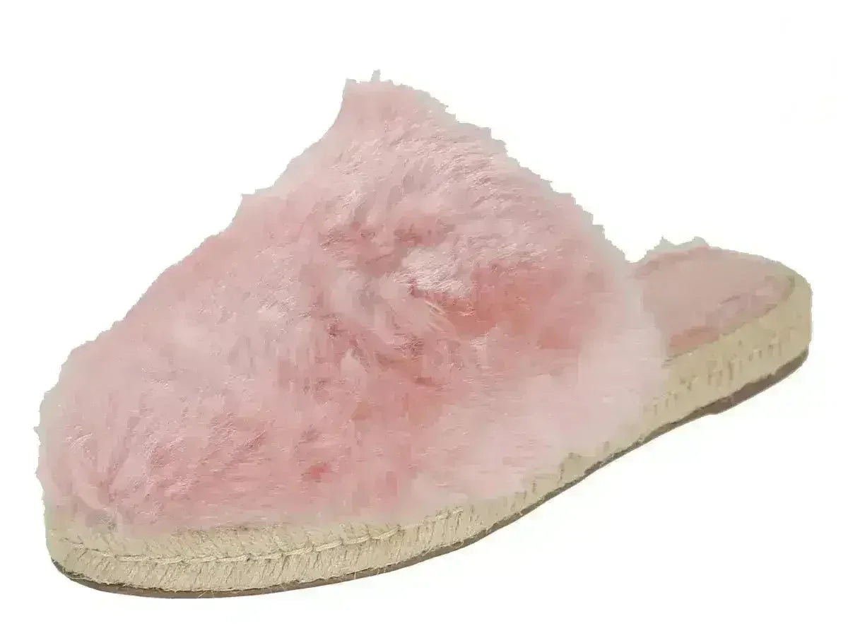 Bruno Menegatti 385002RO-7 Valentina-Angie Fluffy Closed-Toe Slippers&amp;
