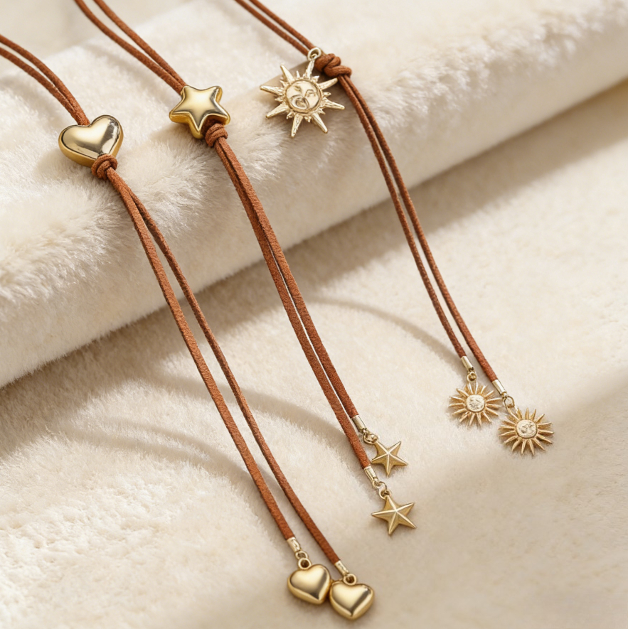 Minimalist Star &amp; Sun Tassel Necklace