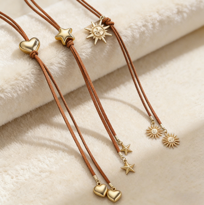 Minimalist Star &amp; Sun Tassel Necklace