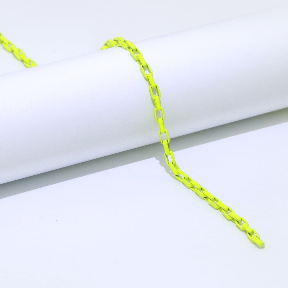 Enamel Paper Clip Cable Link Elongated Chain by Yard, Summer Colorful Chain Supply, Wholesale Bulk Roll Unfinished Chain for Jewelry Making | ROLL-541 to ROLL-550Clearance Pricing