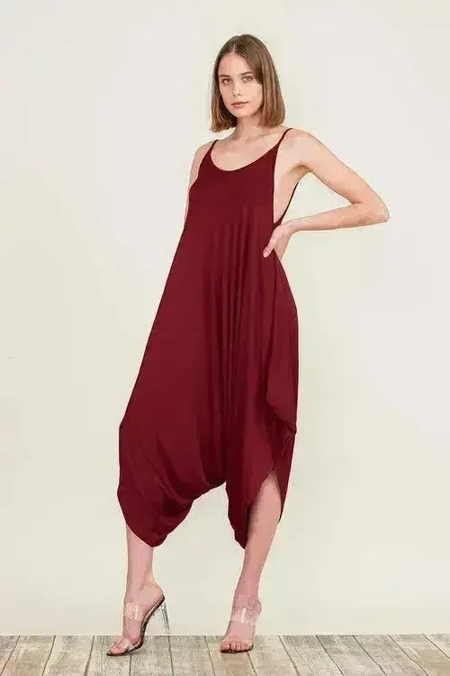 Harem Jumpsuit Romper – Chic &amp; Versatile One-Piece | Breathable Rayon