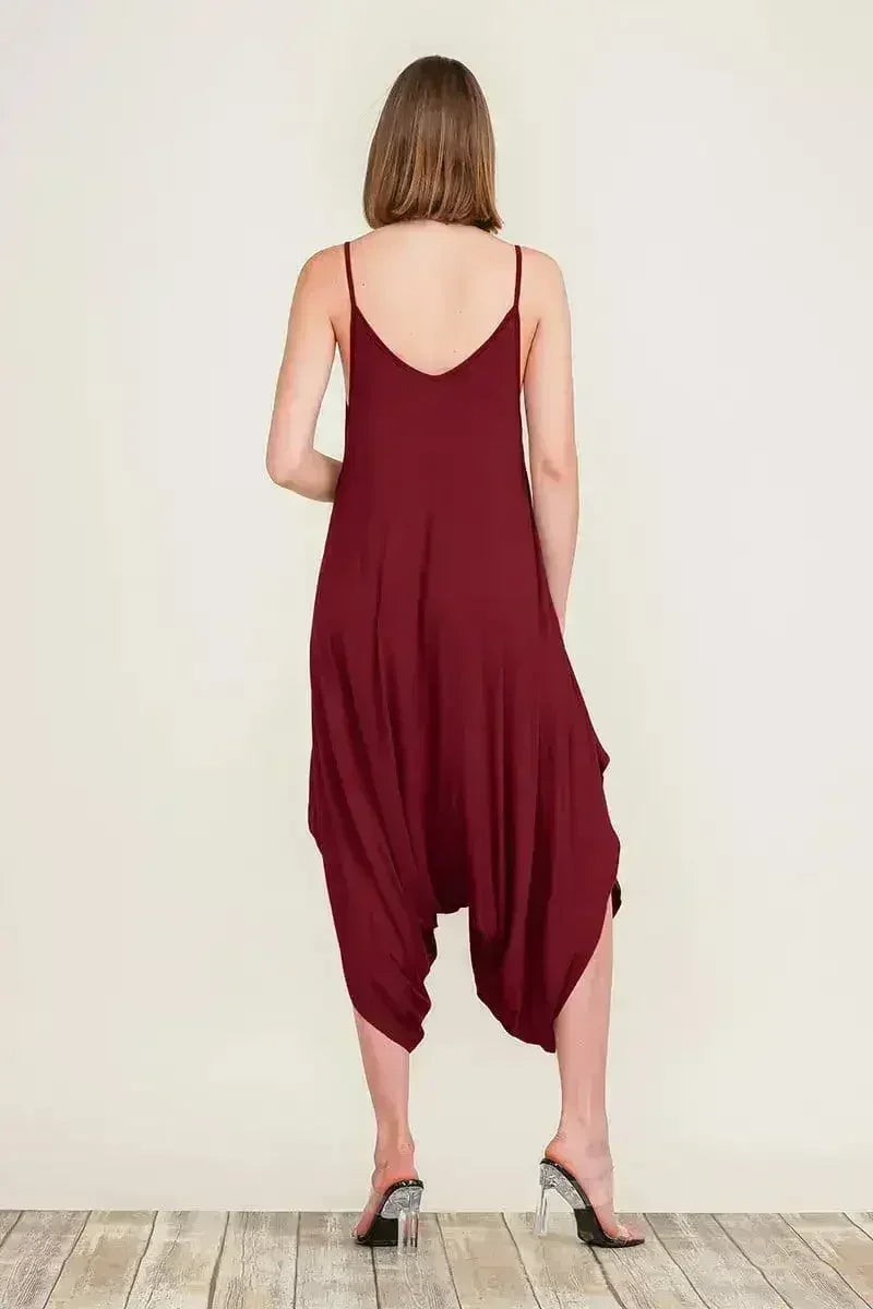 Harem Jumpsuit Romper – Chic &amp; Versatile One-Piece | Breathable Rayon