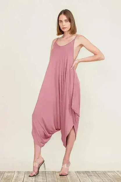 Harem Jumpsuit Romper – Chic &amp; Versatile One-Piece | Breathable Rayon