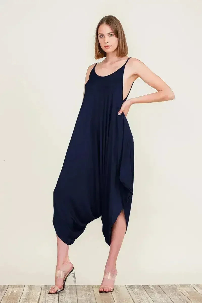 Harem Jumpsuit Romper – Chic &amp; Versatile One-Piece | Breathable Rayon