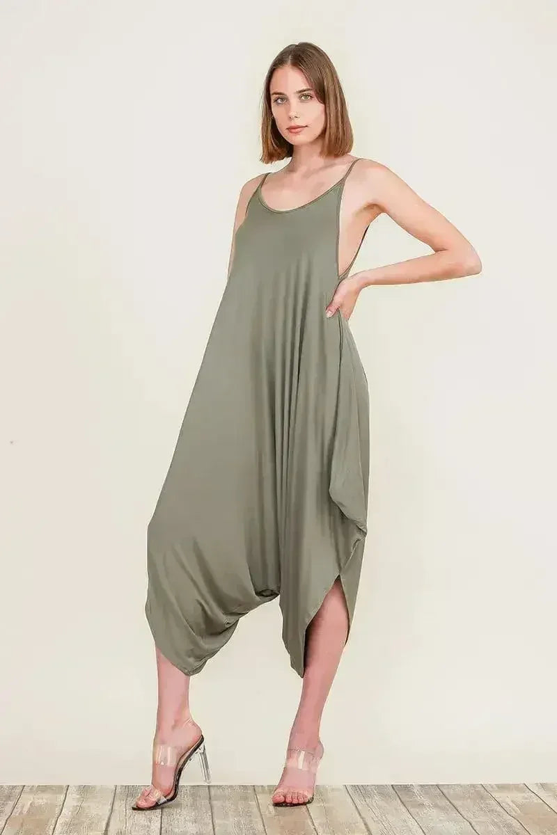 Harem Jumpsuit Romper – Chic &amp; Versatile One-Piece | Breathable Rayon