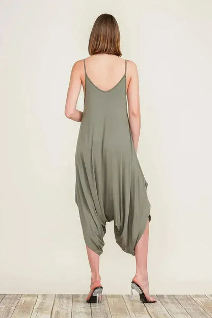 Harem Jumpsuit Romper – Chic &amp; Versatile One-Piece | Breathable Rayon