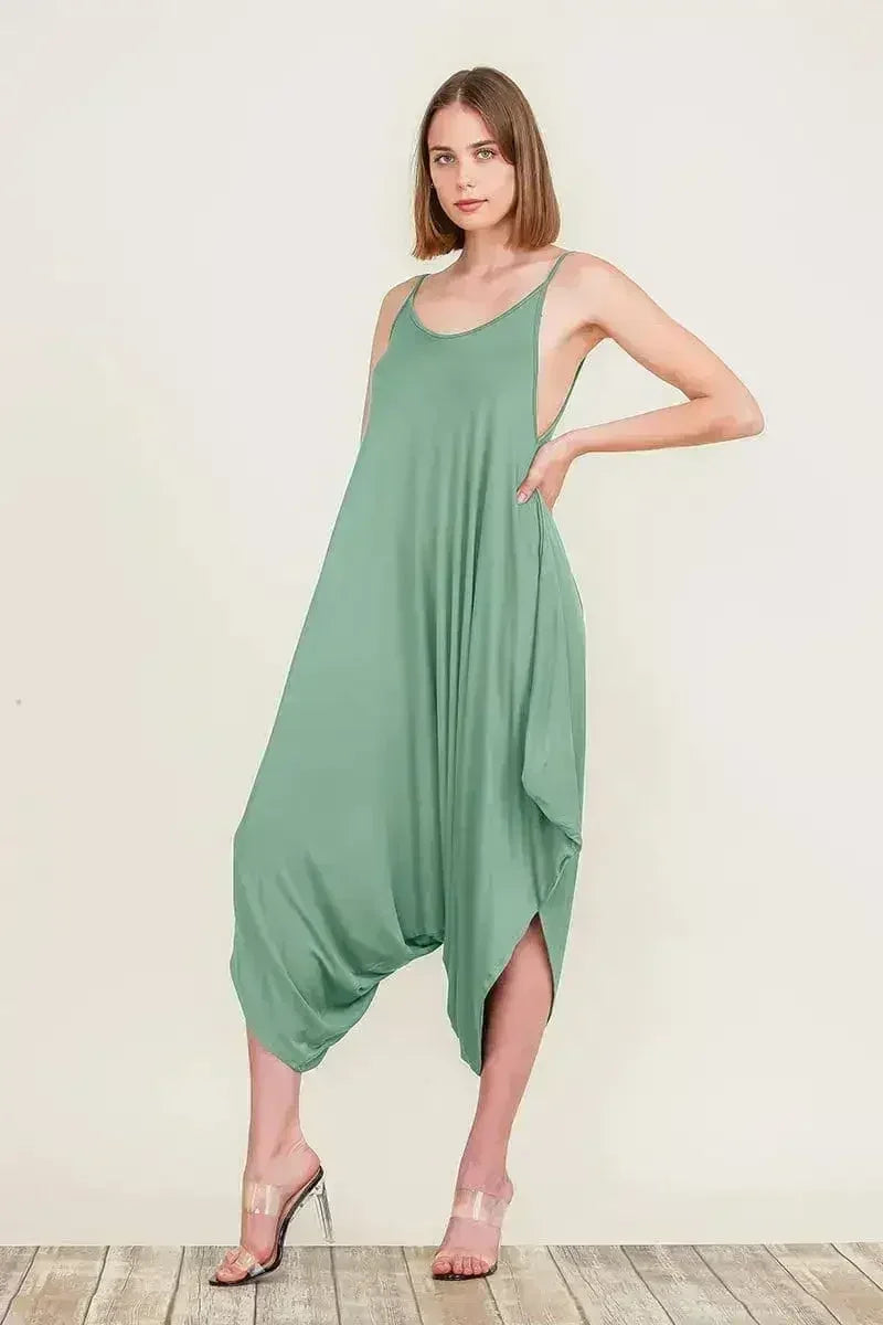 Harem Jumpsuit Romper – Chic &amp; Versatile One-Piece | Breathable Rayon