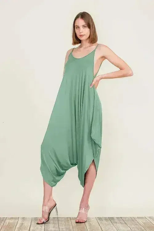Harem Jumpsuit Romper – Chic &amp; Versatile One-Piece | Breathable Rayon