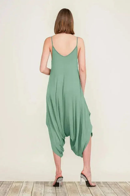 Harem Jumpsuit Romper – Chic &amp; Versatile One-Piece | Breathable Rayon