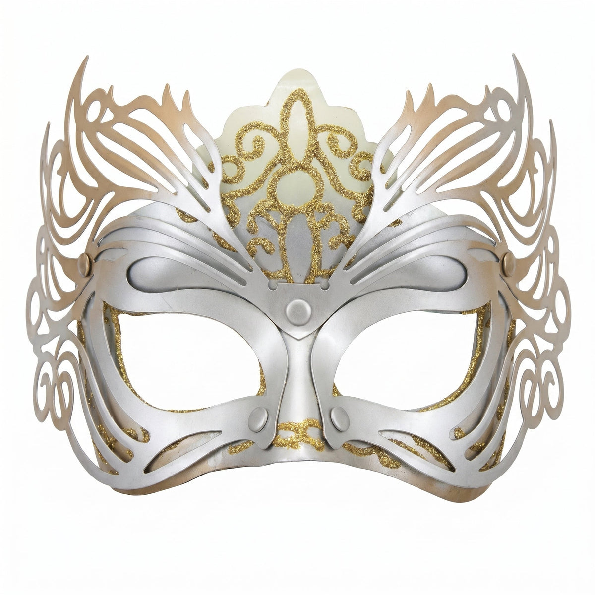 Gilded Elegance: Gold &amp; Silver Mask